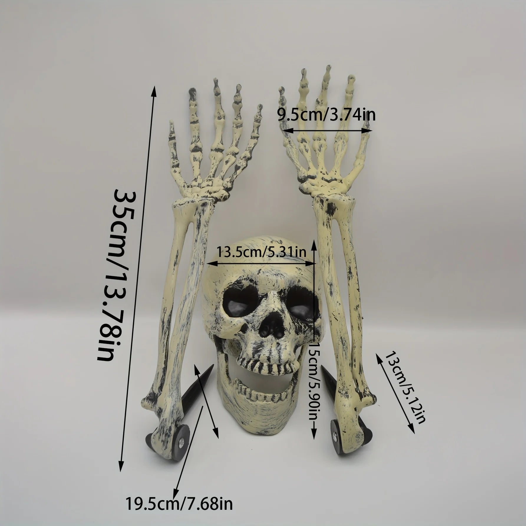 Three piece Halloween Floor Decoration Skeleton Simulation Prop Ghost Garden Skeleton Three piece Decoration Set.